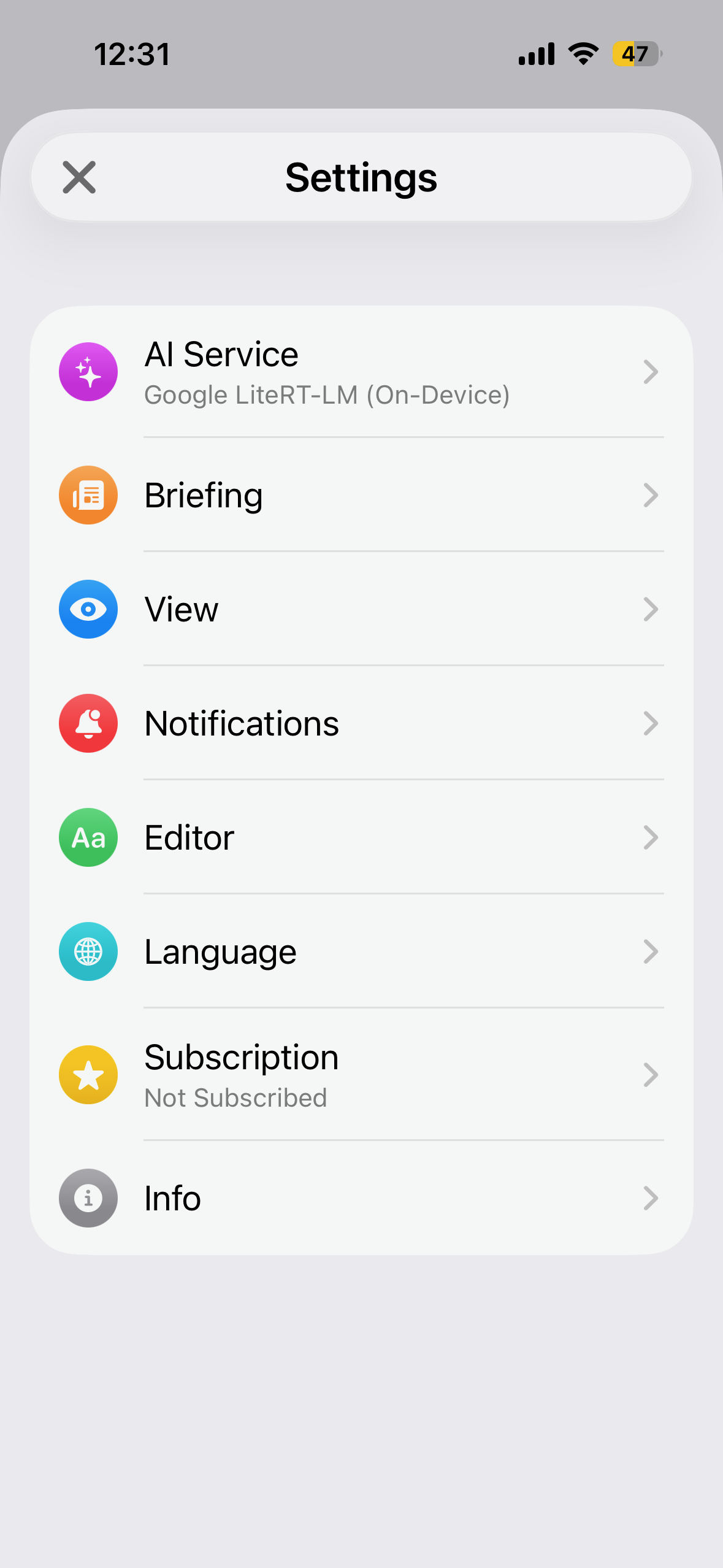 AskNote iPhone screenshot